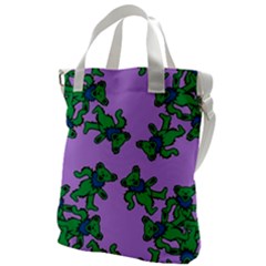 Grateful Dead Bears  Pattern Canvas Messenger Bag by Perong