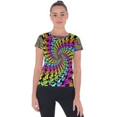 3d Grateful Dead 90 s Neon Dancing Bears Short Sleeve Sports Top  by Perong