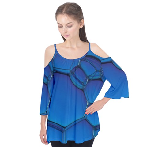 Background Colour Template Contrast Flutter Sleeve T-shirt by Salmanaz77