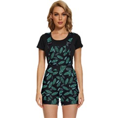 Leaves Pattern Abstract Blade Short Overalls by Salmanaz77