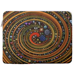 Swirl Vortex Emoji Cyclone Motion Art 17  Vertical Laptop Sleeve Case With Pocket