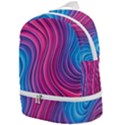 Spiral Swirl Pattern Light Circle Zip Bottom Backpack View1