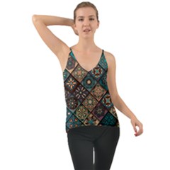 Flower Texture Background Colorful Pattern Chiffon Cami by Cemarart