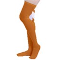 Elegant Abstract Orange Print Thigh High Stockings View3