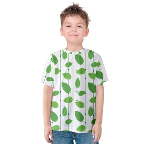 Mint Pat 3 Kids  Cotton T-shirt by CocoBellKidsTV24