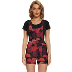 Flower Floral Flora Nature Pattern Background Backdrop Short Overalls by Salmanaz77