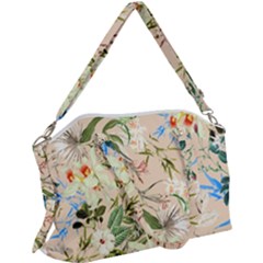 Textile Fabric Tropical Canvas Crossbody Bag by Paksenen