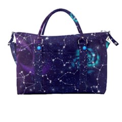 Realistic Night Sky Poster With Constellations Carry-on Travel Shoulder Bag by Ket1n9