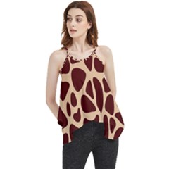 Animal Print Girraf Patterns Flowy Camisole Tank Top by Ket1n9