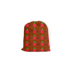 Apple Arrow Pattern Design Drawing Drawstring Pouch (xs) by Proyonanggan