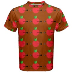 Apple Arrow Pattern Design Drawing Men s Cotton T-shirt by Proyonanggan