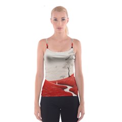 Trees Forest Path Spaghetti Strap Top by Proyonanggan