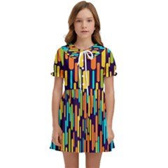 Illustration Abstract Line Kids  Sweet Collar Dress by anzea