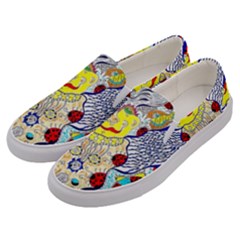 Supersonic Ladybug Angel Power Men s Canvas Slip Ons by chellerayartisans