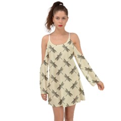 Dragonfy Insect Pattern Boho Dress by Maspions