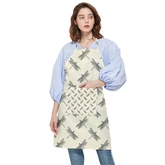 Dragonfy Insect Pattern Pocket Apron by Maspions