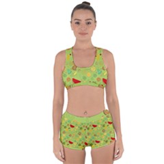 Art Fruits Pattern Racerback Boyleg Bikini Set by Maspions