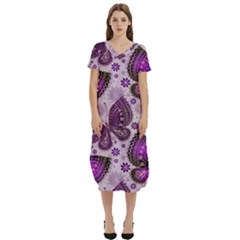 Butterflies Butterfly Insect Animal Nature T-shirt Midi Dress With Pockets by Maspions