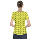 Fern Pattern 2 Yellow Short Sleeve Front Detail Top View2