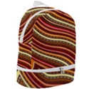 Waves Pattern Abstract Neutrals Zip Bottom Backpack View2