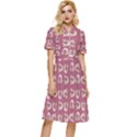 Whimsy Chickens Pattern Button Top Knee Length Dress View1