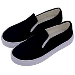Plain Black Black Kids  Canvas Slip Ons by kyorashop23