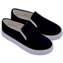 Plain Black Black Kids  Canvas Slip Ons View3