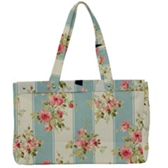 Stripes, Rose,  Texture, Flower, Paper Canvas Work Bag by kyorashop23