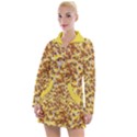 Whimsy Chickens Pattern (AI) Women s Long Sleeve Casual Dress View1