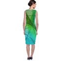 3d Leaves Texture Sheet Blue Green Classic Sleeveless Midi Dress View2