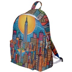 City New York Nyc Skyscraper Skyline Downtown Night Business Urban Travel Landmark Building Architec The Plain Backpack by Posterlux