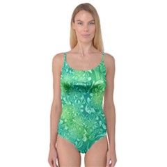 Retro Flower Pattern Design Batik Camisole Leotard  by Posterlux