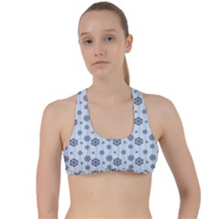 Snowflakes Winter Christmas Criss Cross Racerback Sports Bra by anzea