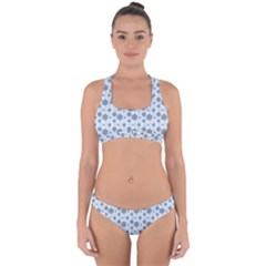 Snowflakes Winter Christmas Cross Back Hipster Bikini Set by anzea