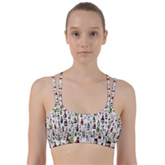 Bottle Chic Print Patterns Line Them Up Sports Bra by BellaVistaTshirt02
