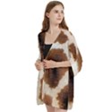 Giraffe Skin Texture Open Front 3/4 Sleeve Batwing Chiffon Cardigan Kimono View2