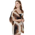 Giraffe Skin Texture Open Front 3/4 Sleeve Batwing Chiffon Cardigan Kimono View3