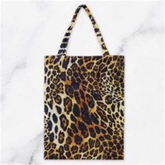Leopard Skin Texture, Macro, Brown Classic Tote Bag by kyorashop23