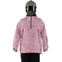 Pink Retro Texture With Circles, Retro Circles Background, Men s Ski and Snowboard Waterproof Breathable Jacket View1