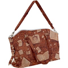 Retro Education Texture, Creative Education Background Canvas Crossbody Bag by kyorashop23