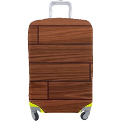 Seamless Wooden Planks Brown Wooden Background Luggage Cover (large) by kyorashop23