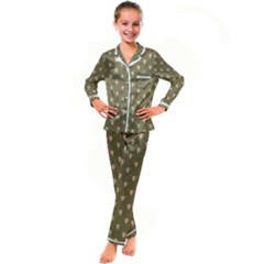 Camping Is Fun! Kids  Satin Long Sleeve Pajamas Set by GeekLover