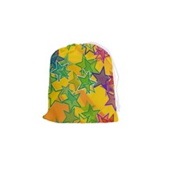 Star Homepage Abstract Drawstring Pouch (small) by anzea