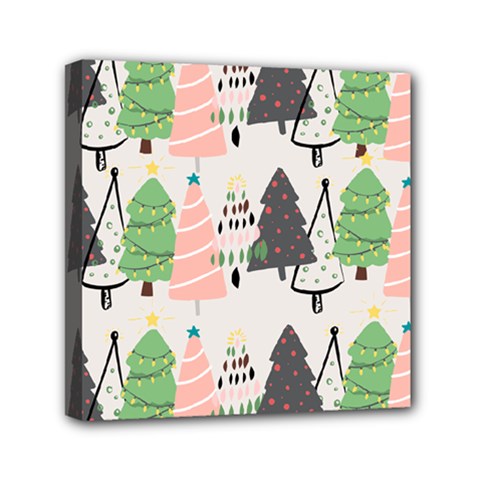 Christmas Trees Icons Mini Canvas 6  X 6  (stretched) by Apen