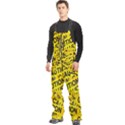 Caution Road Sign Cross Yellow Men s Front Zip Ski And Snowboard Bib Pants View2