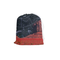Astrology Surreal Surrealism Trippy Visual Art Drawstring Pouch (medium) by Bedest
