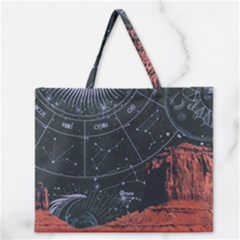 Astrology Surreal Surrealism Trippy Visual Art Zipper Large Tote Bag by Bedest