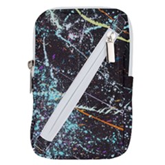 Abstract Colorful Texture Belt Pouch Bag (small) by Bedest