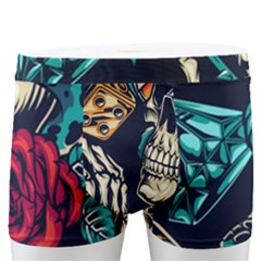 Vintage Art Tattoos Colorful Seamless Pattern Men s Boxer Briefs by Bedest