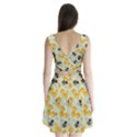 Bees Pattern Honey Bee Bug Honeycomb Honey Beehive Split Back Mini Dress  View2